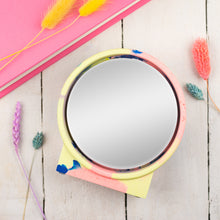 Load image into Gallery viewer, Neon and Blue Marbled Jesmonite Mirror