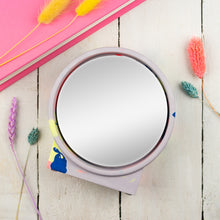 Load image into Gallery viewer, Lilac and Neon Marbled Jesmonite Mirror
