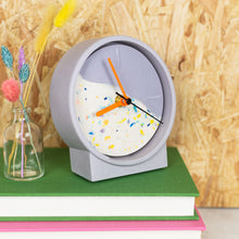 Load image into Gallery viewer, Lilac Terrazzo Jesmonite Clock