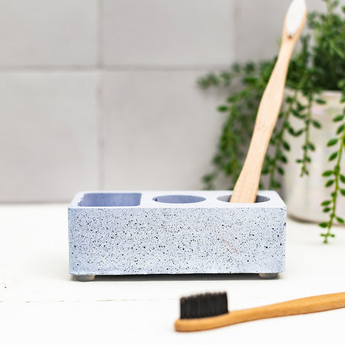 Jesmonite toothbrush & toothpaste holder