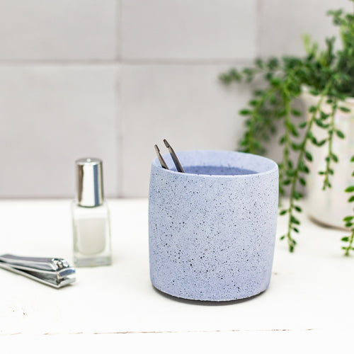 Jesmonite bathroom storage pot