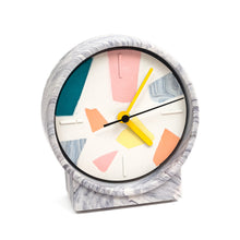 Load image into Gallery viewer, Broken Pieces Clock - marbled lilac stand