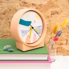 Load image into Gallery viewer, Broken Pieces Clock - peach stand