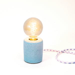 Jesmonite pastel lilac granite effect lamp