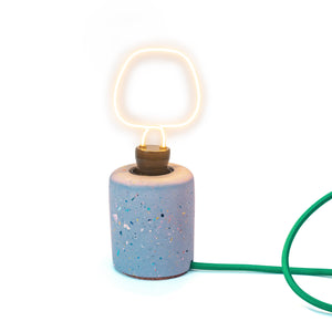 Jesmonite lilac terrazzo design lamp