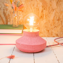 Load image into Gallery viewer, Jesmonite pastel pink granite effect lamp