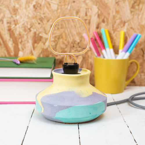Jesmonite pastel lamp