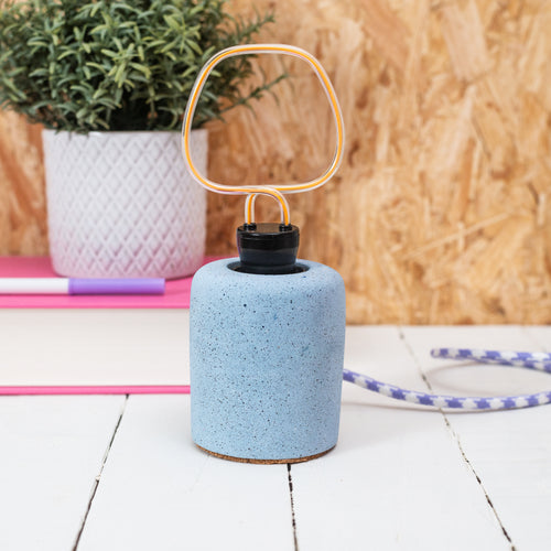 Jesmonite pastel lilac granite effect lamp