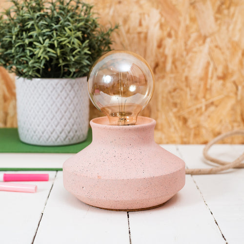 Jesmonite peach granite effect lamp