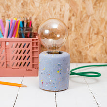 Load image into Gallery viewer, Jesmonite lilac terrazzo design lamp