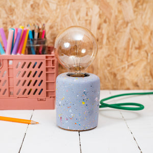 Jesmonite lilac terrazzo design lamp