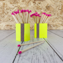 Load image into Gallery viewer, Neon yellow square and circle match pot set