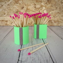 Load image into Gallery viewer, Single neon green circle match pot