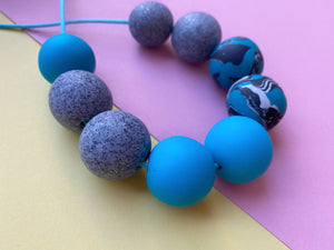 Turquoise zero waste necklace