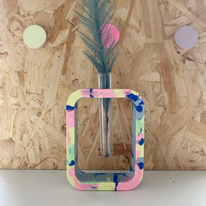 Colourful rectangle jesmonite propagation vase