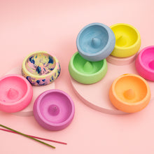 Load image into Gallery viewer, Neon pink Jesmonite incense holder