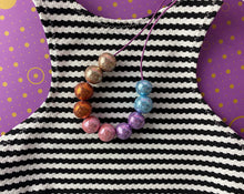 Load image into Gallery viewer, Pastel colour block glitter sparkly necklace