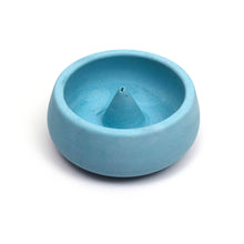 Load image into Gallery viewer, Neon blue Jesmonite incense holder