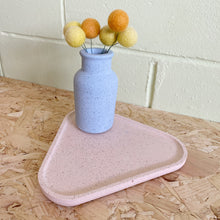 Load image into Gallery viewer, Lilac and peach triangle tray &amp; vase