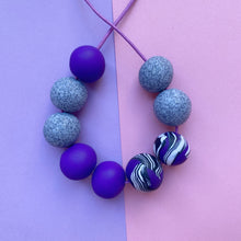 Load image into Gallery viewer, Deep purple zero waste necklace