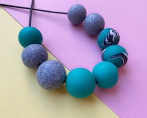 Jade green zero waste necklace