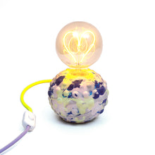 Load image into Gallery viewer, Jesmonite blue &amp; neon marbled bubble design lamp