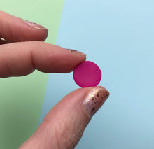 Load image into Gallery viewer, Nine Angels Bright pink circle stud earrings