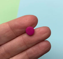 Load image into Gallery viewer, Nine Angels Bright pink mini-circle stud earrings
