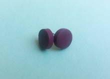 Load image into Gallery viewer, Nine Angels Burgundy circle earrings