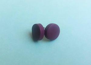 Nine Angels Burgundy circle earrings