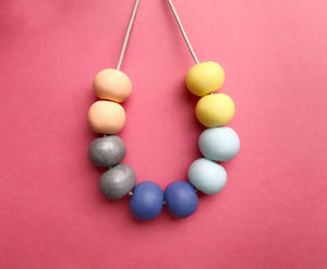 Nine Angels Cora clay bead necklace