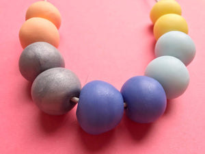 Nine Angels Cora clay bead necklace