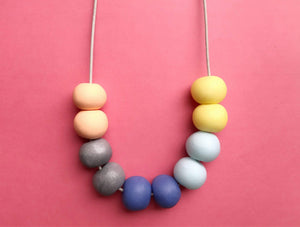Nine Angels Cora clay bead necklace
