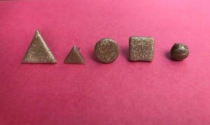 Nine Angels Giant gold triangle earrings