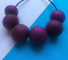 Load image into Gallery viewer, Nine Angels Hot pink sparkly necklace