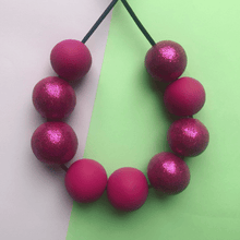 Load image into Gallery viewer, Nine Angels Hot pink sparkly necklace