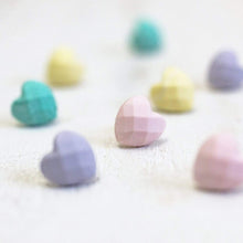Load image into Gallery viewer, Nine Angels Jesmonite geometric heart stud earrings