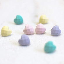 Load image into Gallery viewer, Nine Angels Jesmonite geometric heart stud earrings