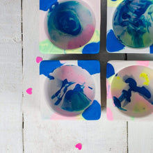 Load image into Gallery viewer, Nine Angels Jesmonite marbled tie-dye tea light holder