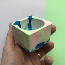 Load image into Gallery viewer, Nine Angels Jesmonite marbled tie-dye tea light holder