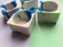 Load image into Gallery viewer, Nine Angels Jesmonite marbled tie-dye tea light holder