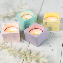 Load image into Gallery viewer, Nine Angels Jesmonite pastel green tea light holder, mini planter