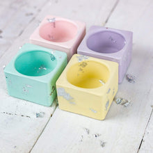 Load image into Gallery viewer, Nine Angels Jesmonite pastel yellow tea light holder, mini planter