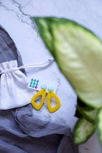Nine Angels Lemon yellow, lilac & mint adjustable necklace