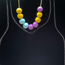 Load image into Gallery viewer, Nine Angels Lemon yellow, lilac &amp; mint adjustable necklace