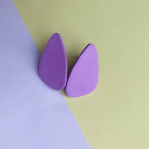 Nine Angels Lilac giant triangle stud earrings