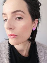 Load image into Gallery viewer, Nine Angels Lilac square earrings