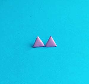 Nine Angels Lilac triangle earrings