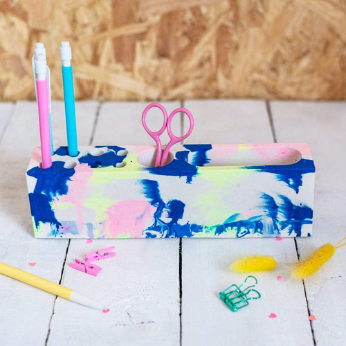 Nine Angels Marbled jesmonite desk organiser