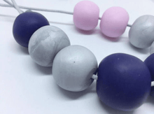 Load image into Gallery viewer, Nine Angels Navy, silver and pink necklace
